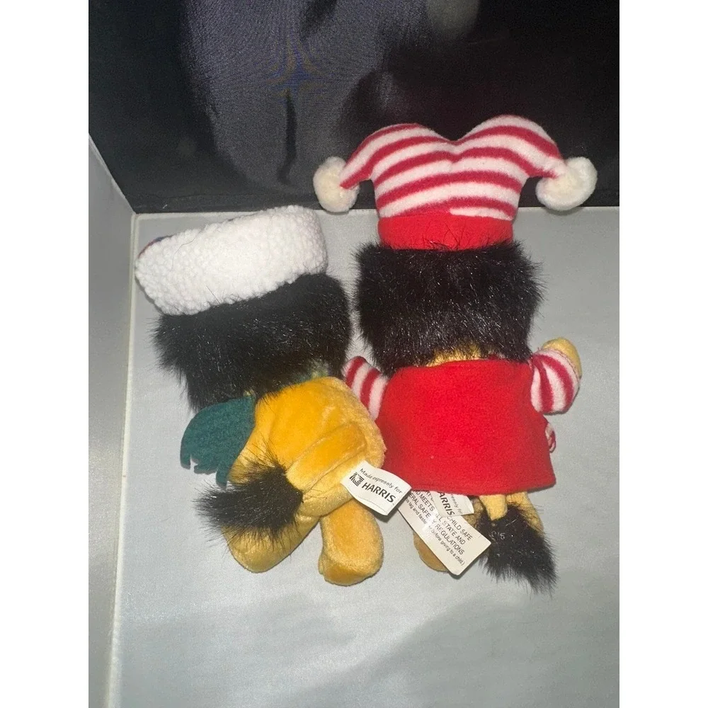 Vintage Harris Bank Hubert Lion Plush Set of 2 Mascot Toys 2007 2008 Animal Fair